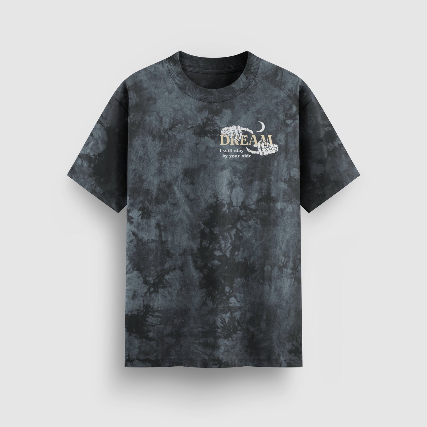 I Will Stay By Your Side Tie-Dye Tee, front view - DREAM. mental health streetwear