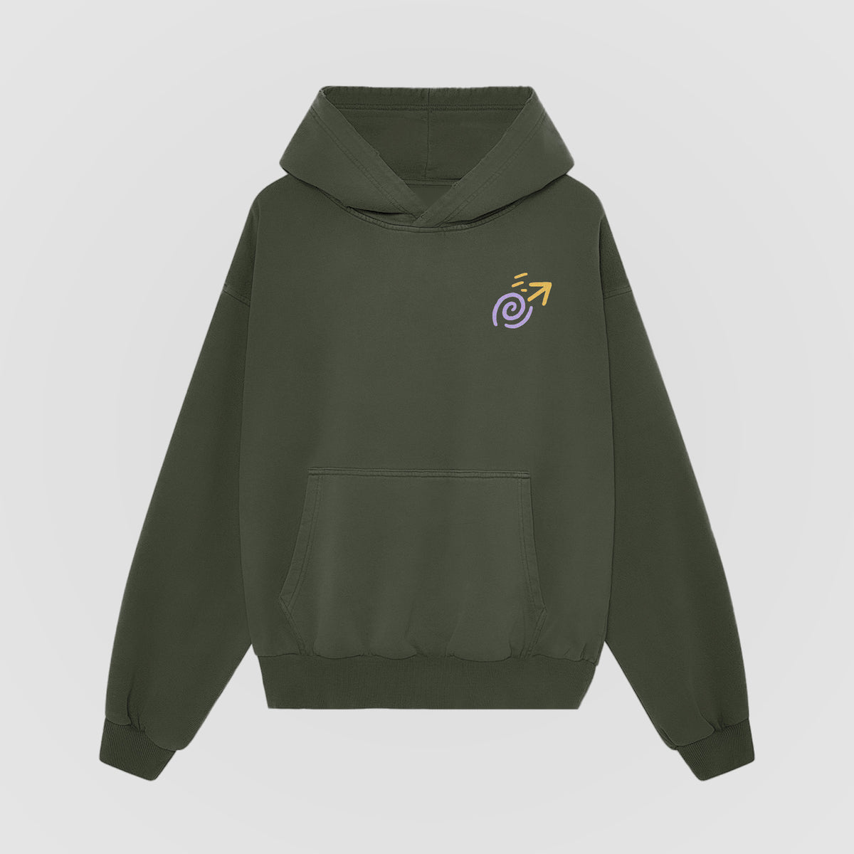 Keep Going Oversized Hoodie - Olive Front