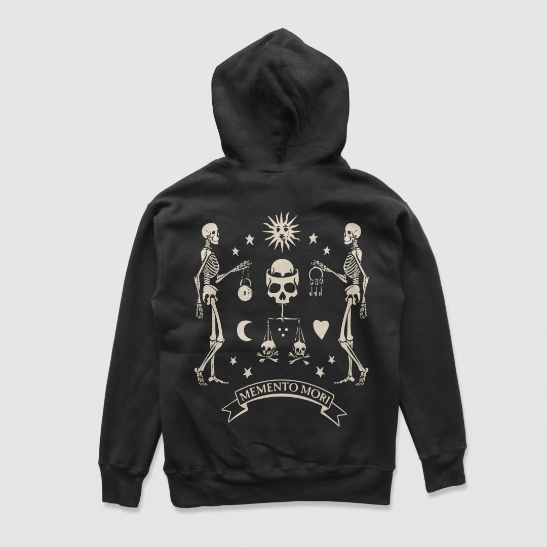 Memento Mori Hoodie — Black — Back