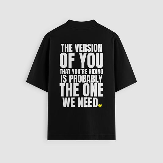 The Version of You Black Oversized Tee back view