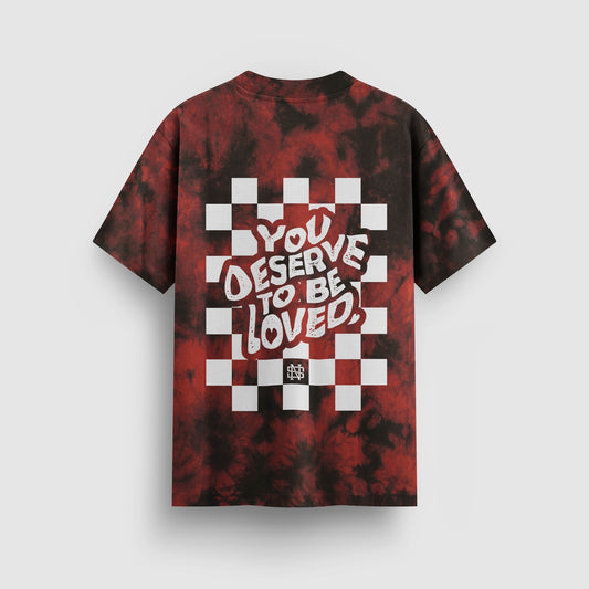 Checker YDTBL Tie-Dye Tee (Red)