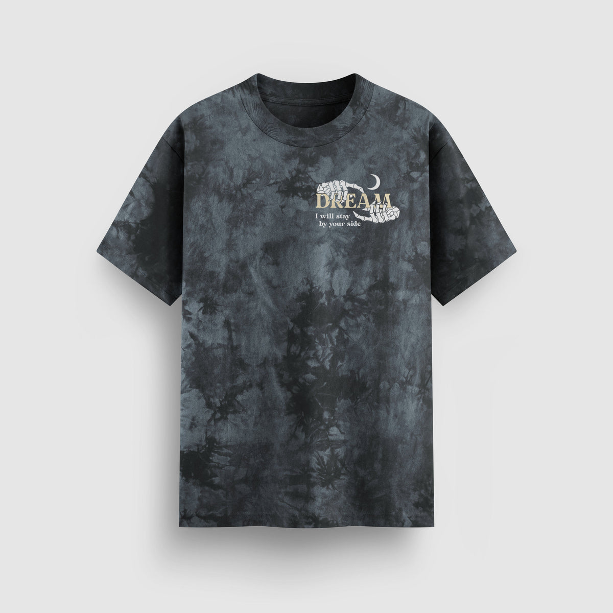 I Will Stay By Your Side Tie-Dye Tee, front view - DREAM. mental health streetwear