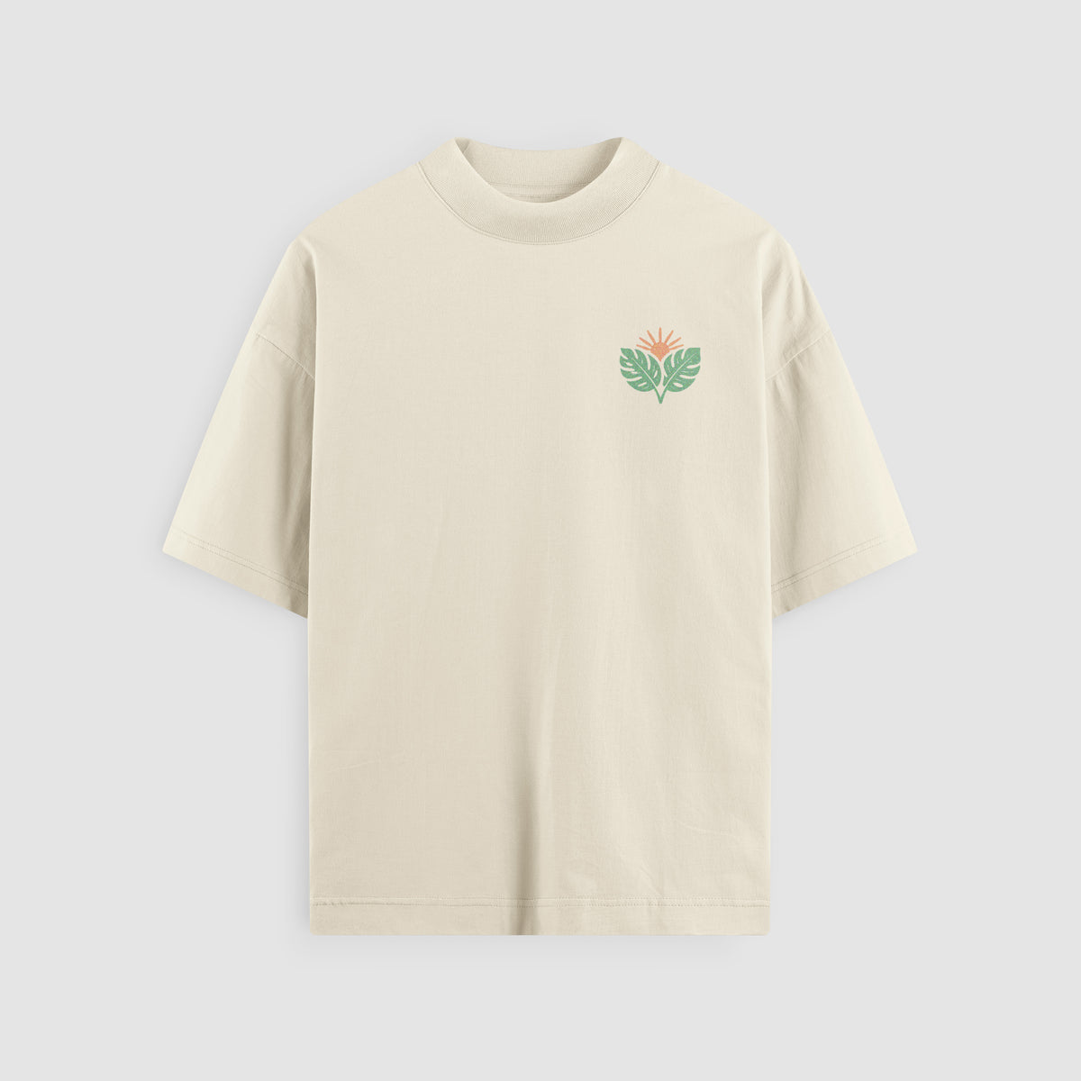 Choose Your Peace Oversized Tee - Greige Front
