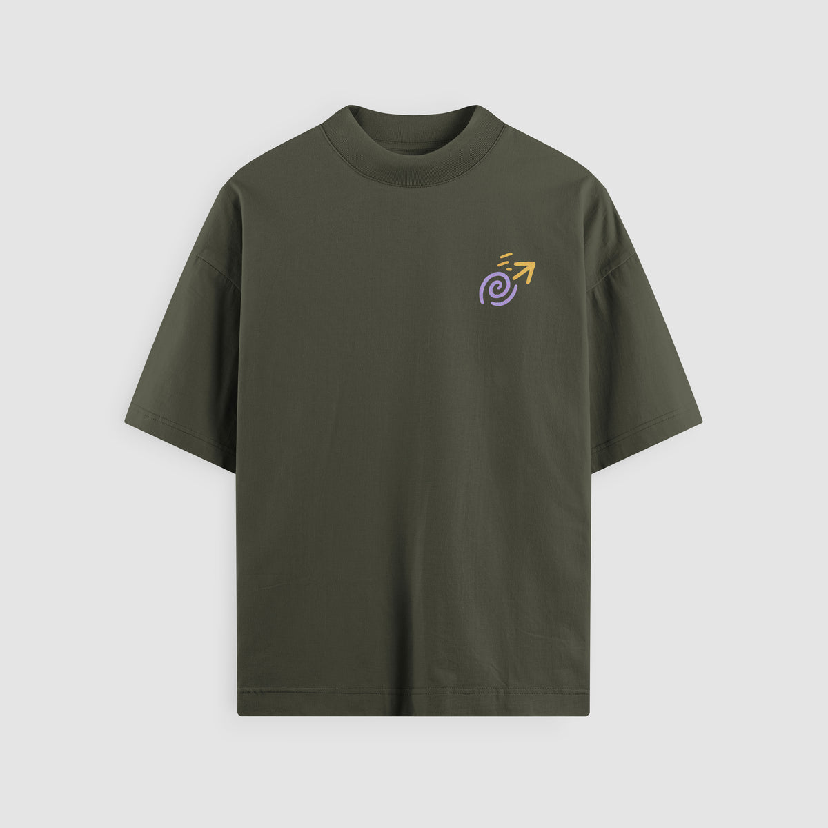 Keep Going Oversized Tee - Olive Front
