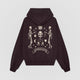 Memento Mori Oversized Hoodie — Bordeaux — Back