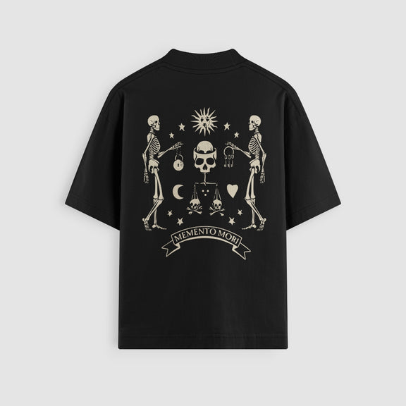 Memento Mori Oversized Tee — Black — Back