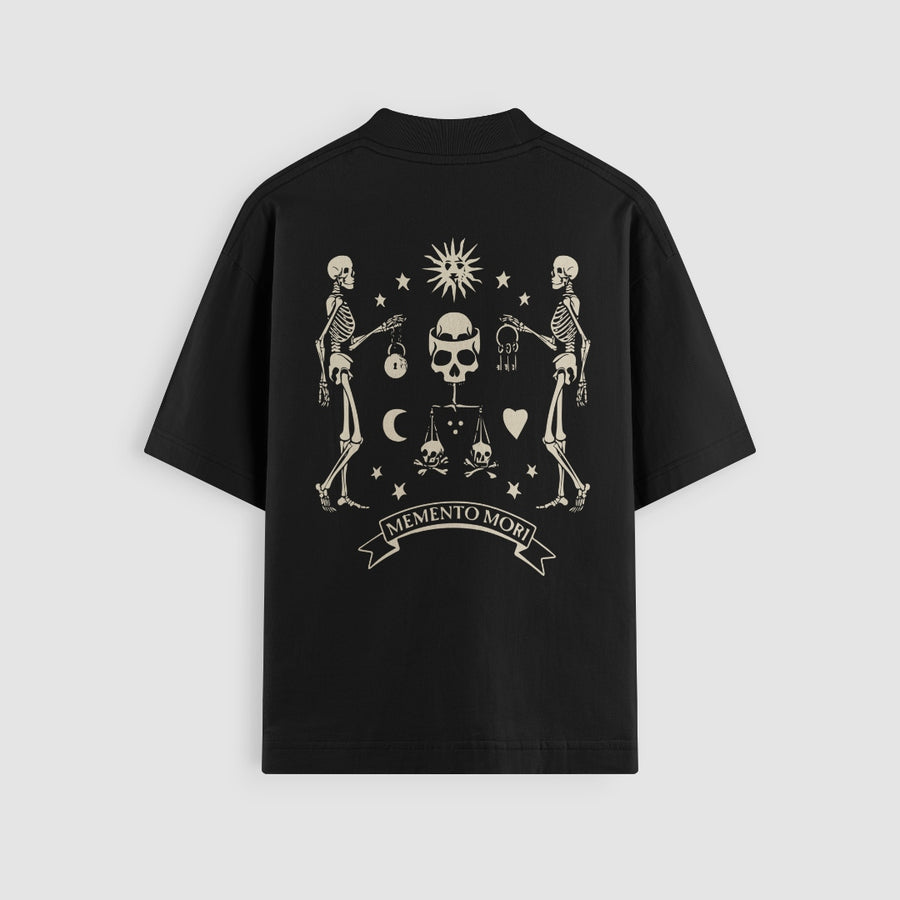 Memento Mori Oversized Tee — Black — Back