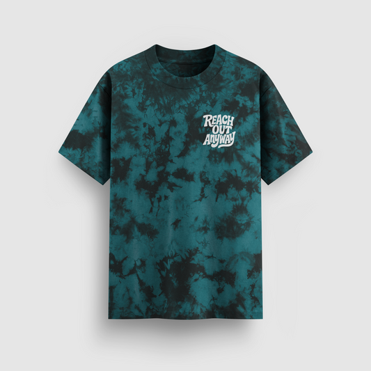 Reach Out Anyway Tie-Dye Tee (Teal)