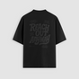 Reach Out Anyway Blackout Oversized Tee (Black Print)