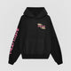 Stay By My Side Oversized Hoodie front, black with DREAM skeleton hands chest print