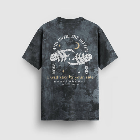 I Will Stay By Your Side Tie-Dye Tee, back view - DREAM. mental health streetwear