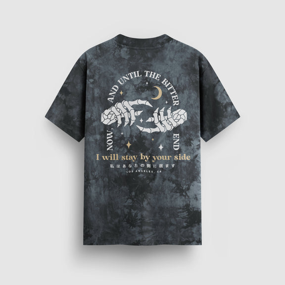 I Will Stay By Your Side Tie-Dye Tee, back view - DREAM. mental health streetwear