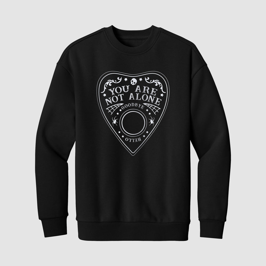 You Are Not Alone Ouija Crewneck (Black) front