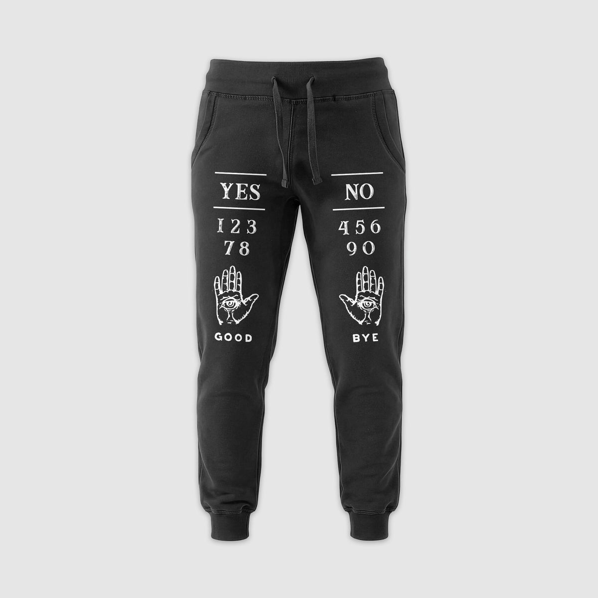 You Are Not Alone Ouija Jogger Sweatpants (Black) front