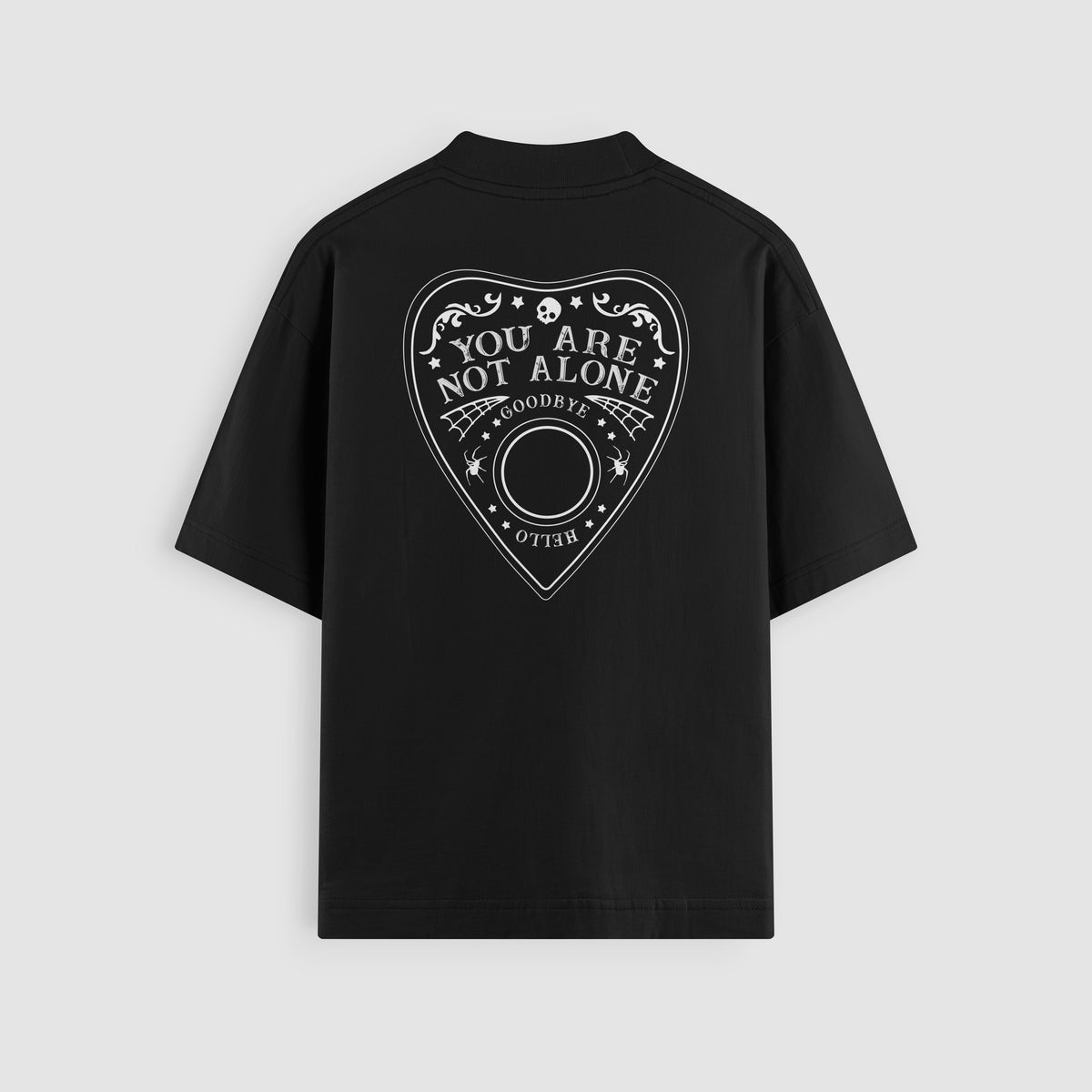 You Are Not Alone Ouija Oversized Tee (Black) back