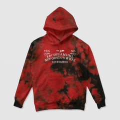 You Are Not Alone Ouija Tie-Dye Hoodie (Red)