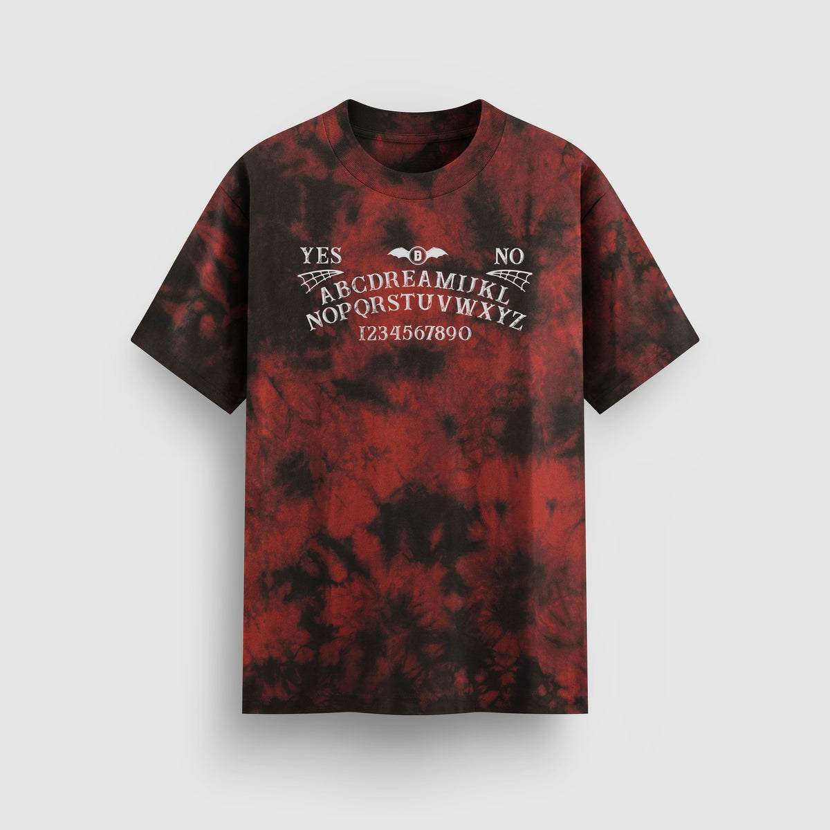 You Are Not Alone Ouija Tie-Dye Tee (Red) front