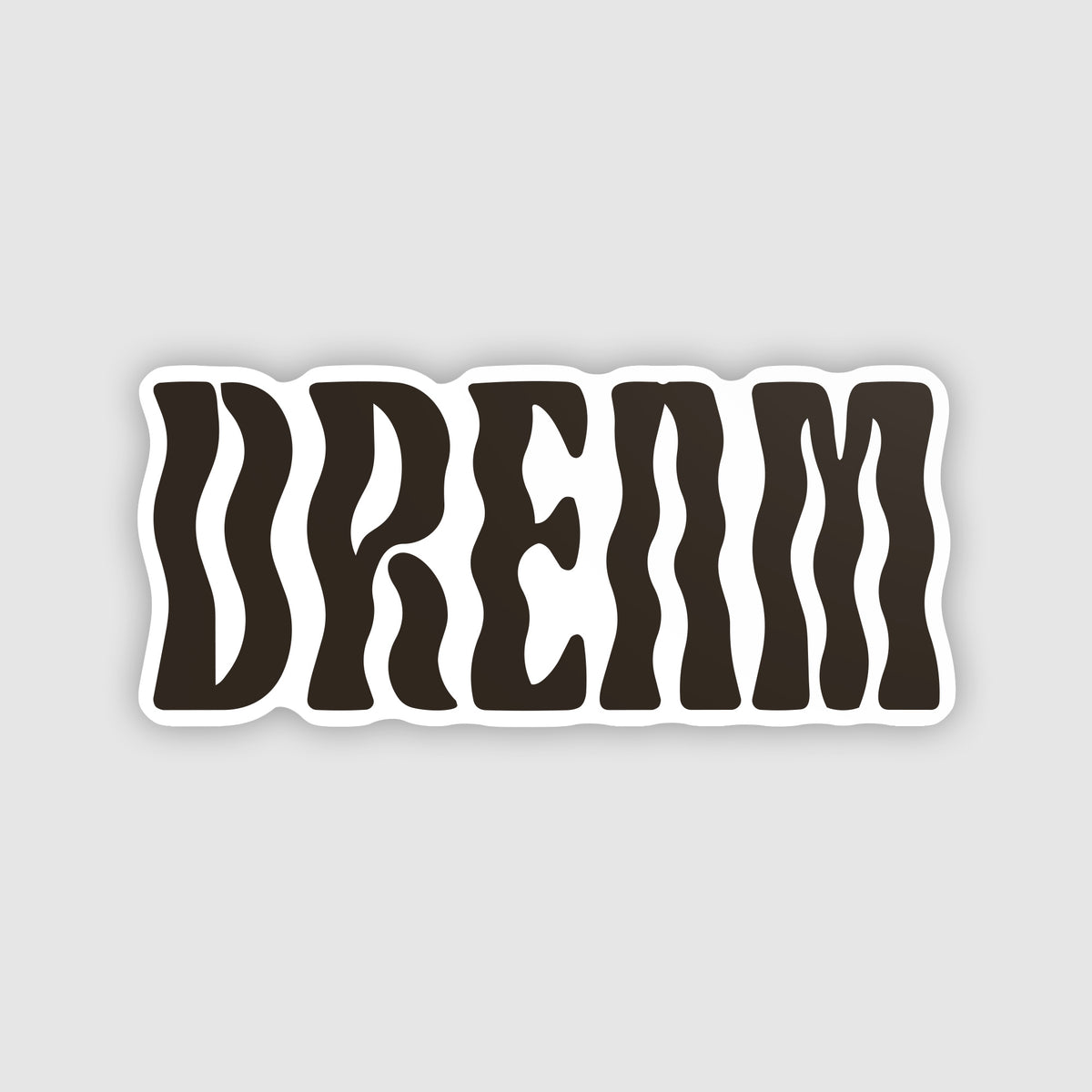 DREAM. psychedelic wordmark die-cut vinyl sticker