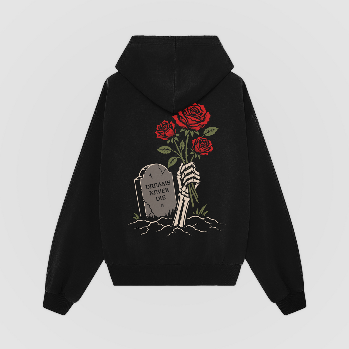 Dreams Never Die Oversized Hoodie - Black