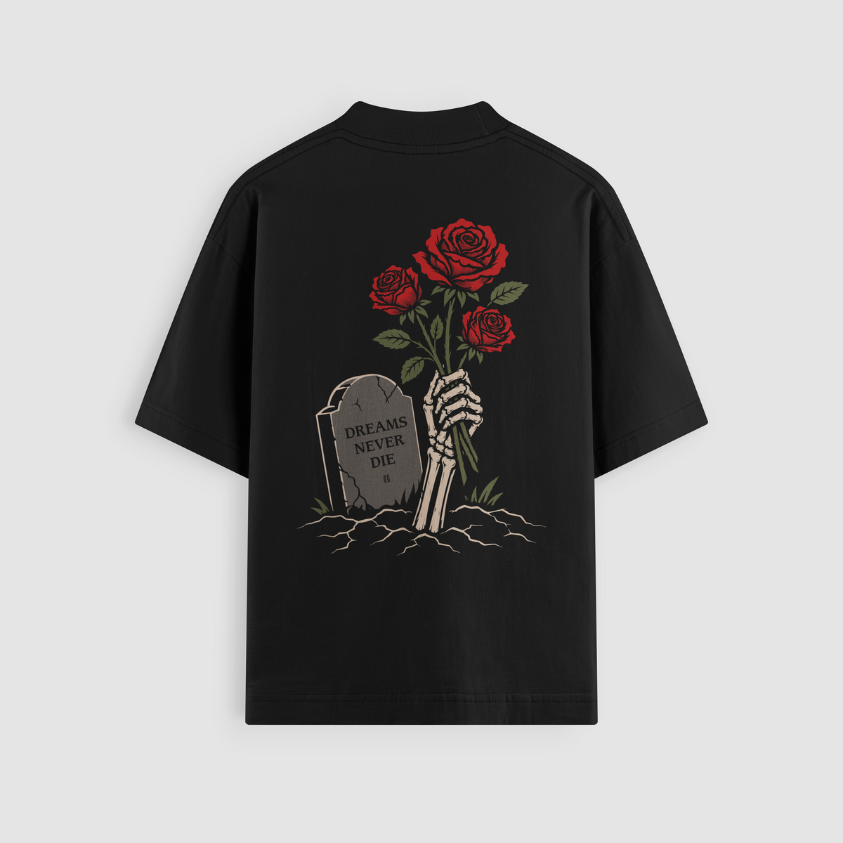 Dreams Never Die Oversized Tee - Black