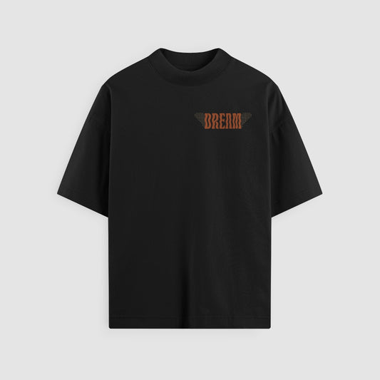 Good Fortune Oversized Tee — Black — Front (chest DREAM wordmark)