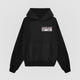 Heavy Rain black oversized hoodie, front view - DREAM. mental health streetwear