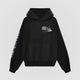 I Will Stay By Your Side Black Oversized Hoodie, front view - DREAM. mental health streetwear