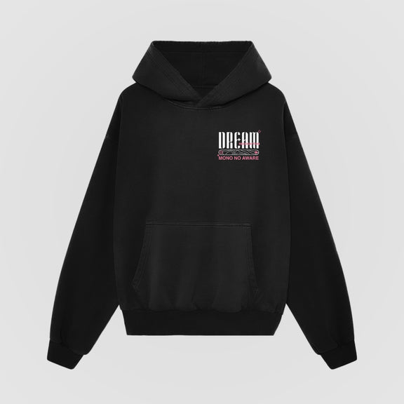 Mono No Aware black oversized hoodie front
