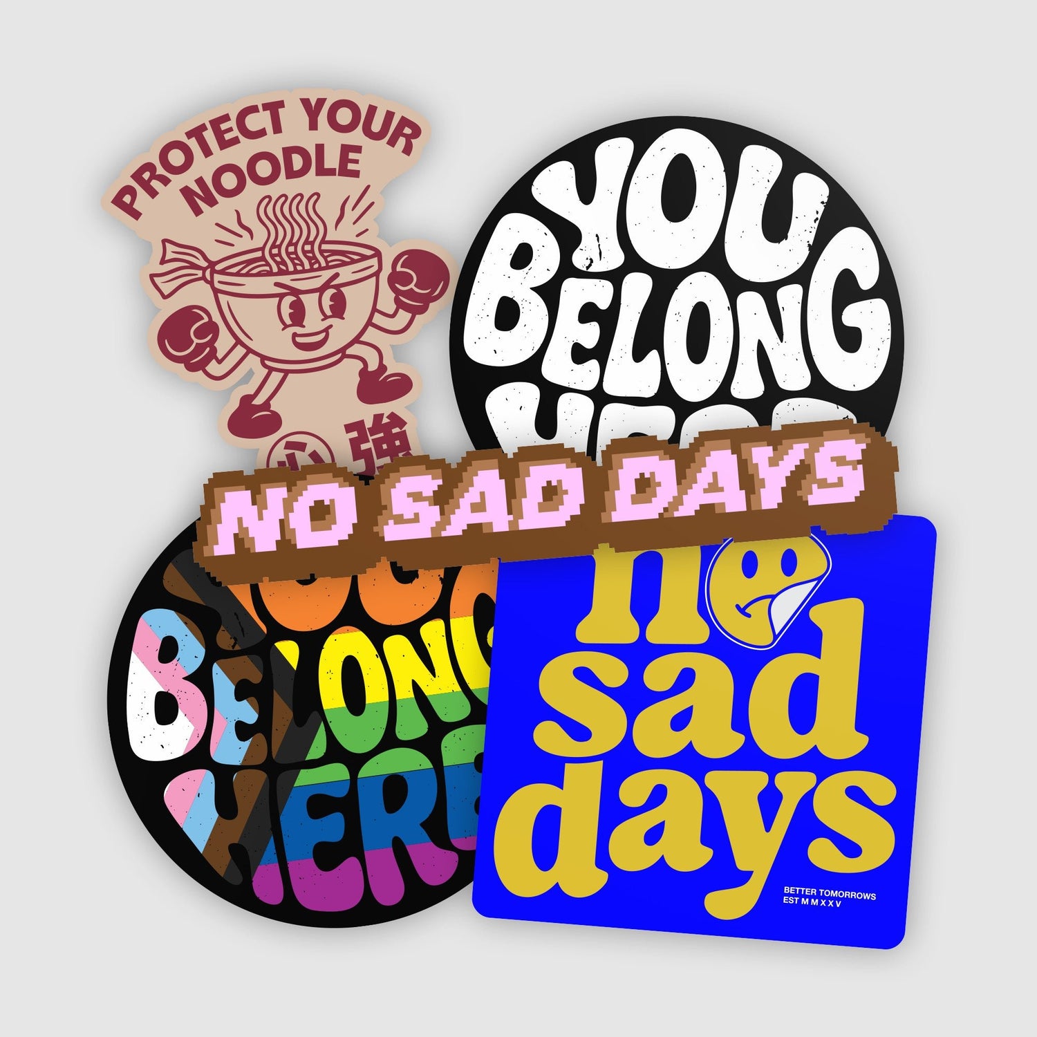 No Sad Days Sticker 5-Pack