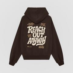 Reach Out Anyway Oversized Hoodie (Saddle Brown)