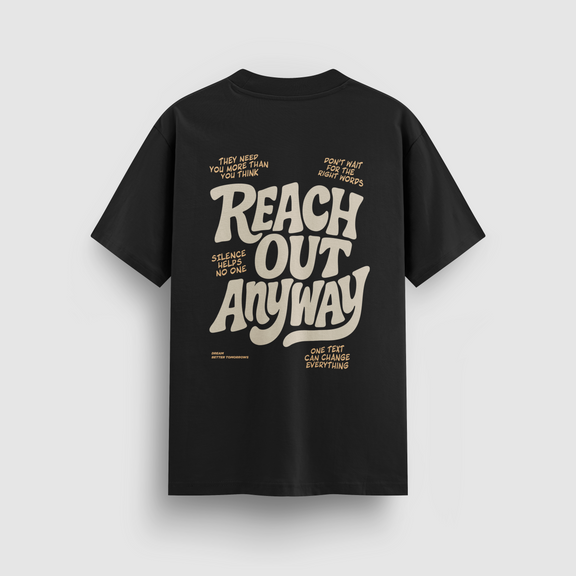 Reach Out Anyway Standard Tee - Black