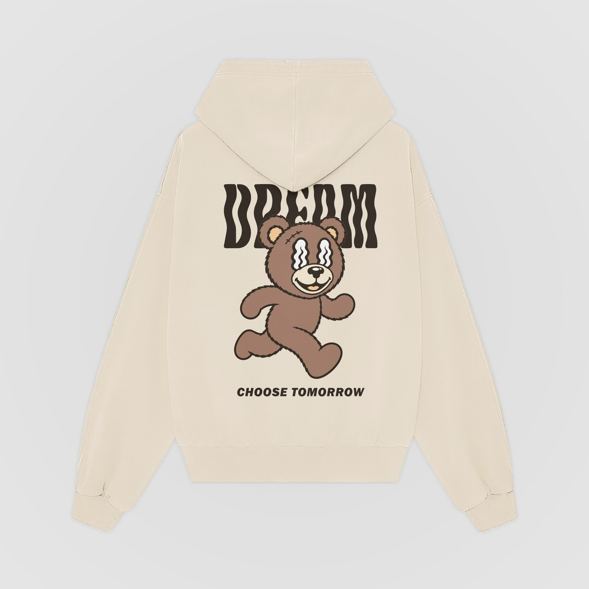 Runnin' Away Oversized Hoodie - Cream