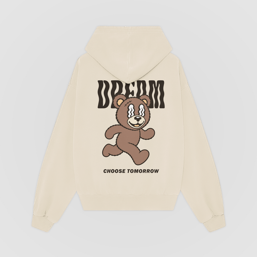 Runnin' Away Oversized Hoodie - Cream