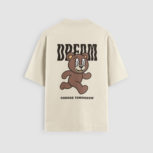 Runnin' Away Oversized Tee - Cream