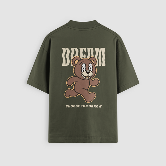 Runnin' Away Oversized Tee - Olive