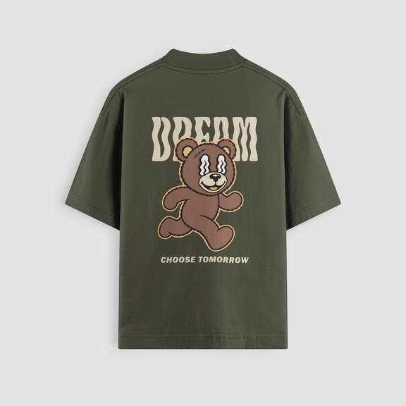 Runnin' Away Oversized Tee - Olive