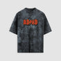 ADHD Tie-Dye Black Oversized Tee