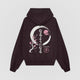Things Become Oversized Hoodie — Mulberry — Back (なるようになる kanji, sakura & moon)