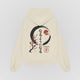 Things Become Oversized Hoodie — Cream — Back (なるようになる kanji, sakura & moon)