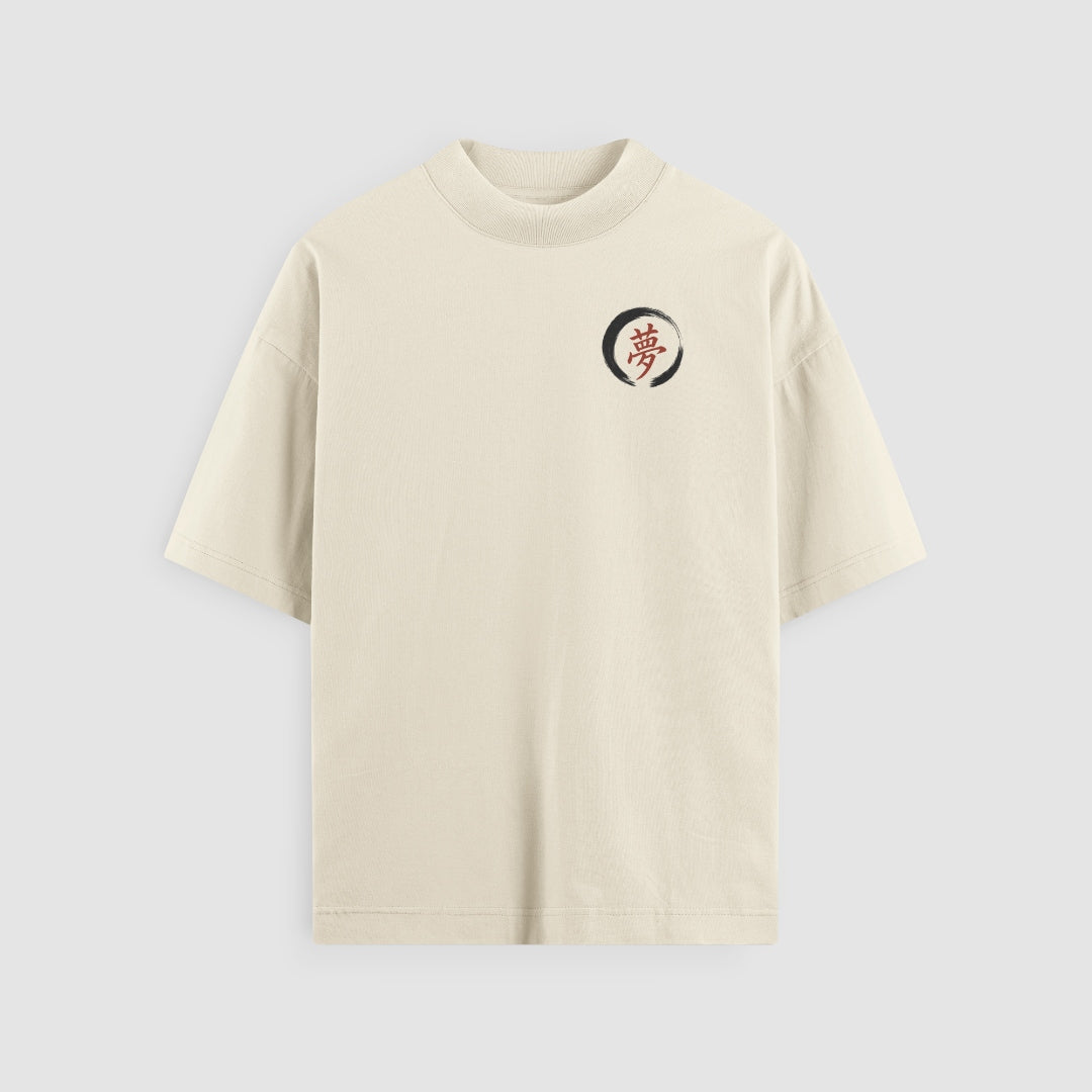 Things Become Oversized Tee — Cream — Front (chest ensō)