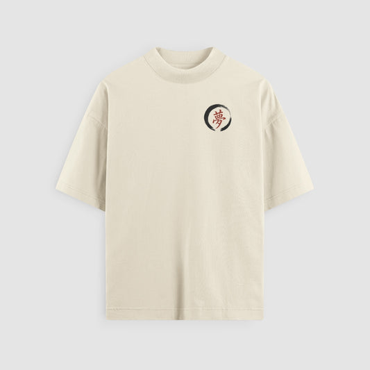 Things Become Oversized Tee — Cream — Front (chest ensō)