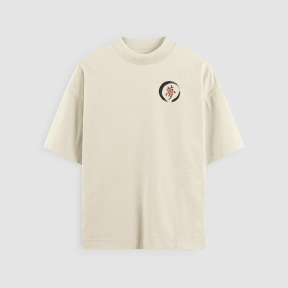Things Become Oversized Tee — Cream — Front (chest ensō)