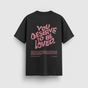 You Deserve To Be Loved Black Tee (Pink Print)