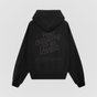 You Deserve To Be Loved Blackout Oversized Hoodie (Black Print)