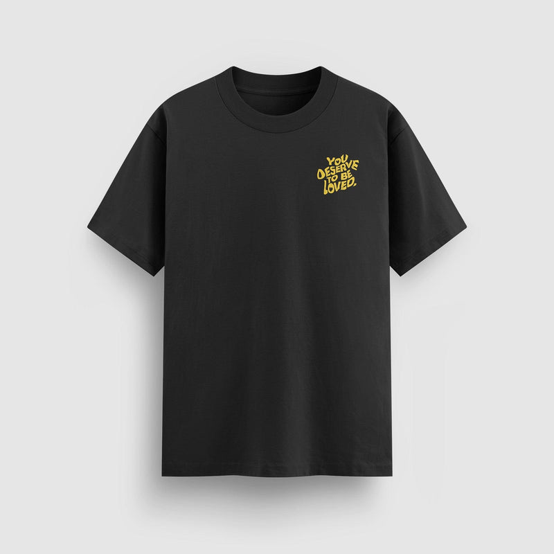 You Deserve To Be Loved Standard Tee (Yellow Print) by No Sad Days